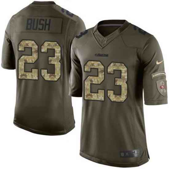 Nike 49ers #23 Reggie Bush Green Youth Stitched NFL Limited Salute to Service Jersey